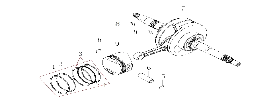 E12 CRANKSHAFT & PISTON E12 CRANKSHAFT & PISTON