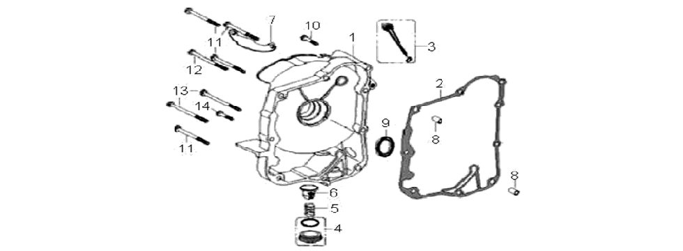 E5 RIGHT  CRANKCASE  COVER
