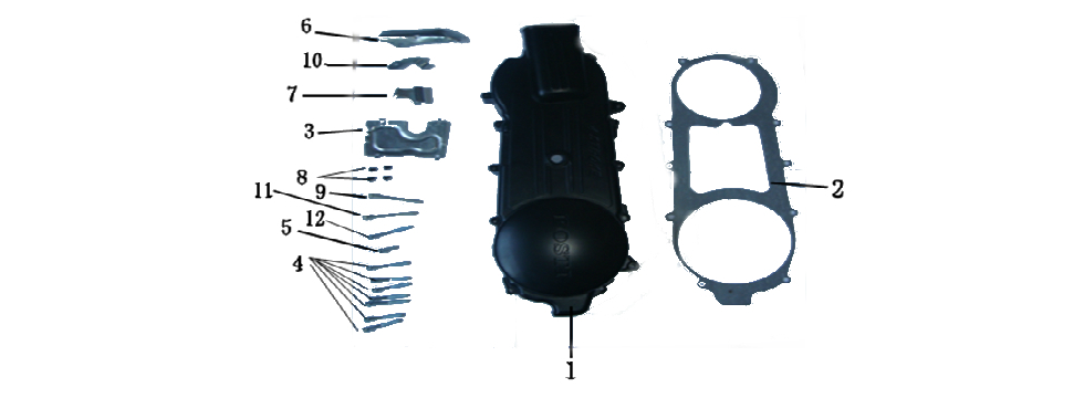 E6 LEFT CRANKCASE COVER