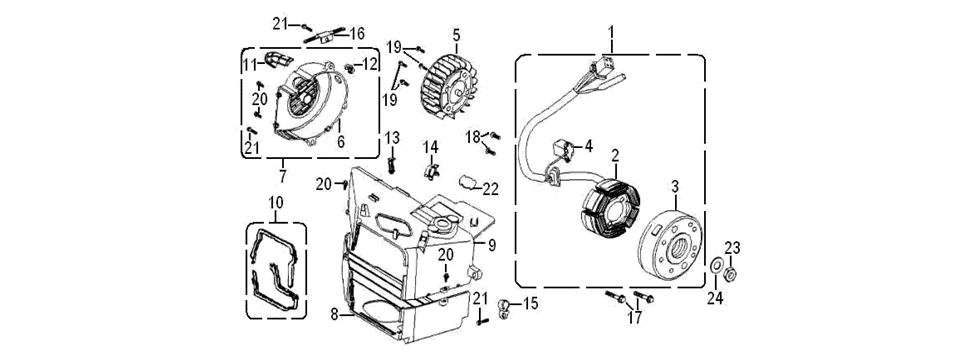 E7 GENERATOR-STATOR