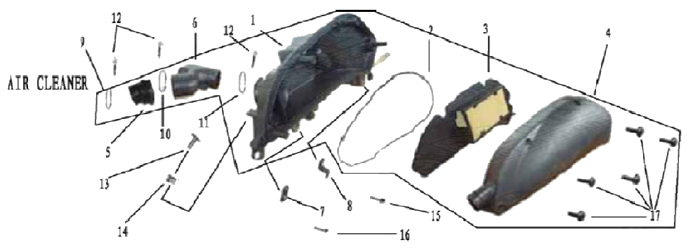 F15 AIR CLEANER ASSY