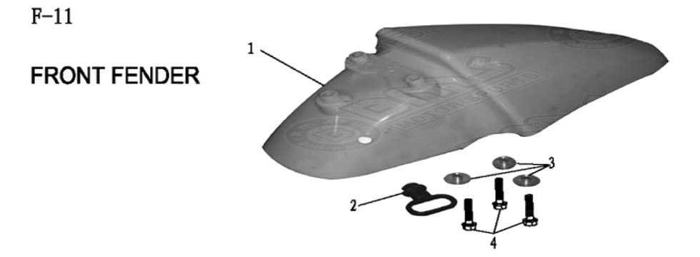 F11 FRONT FENDER F11 FRONT FENDER