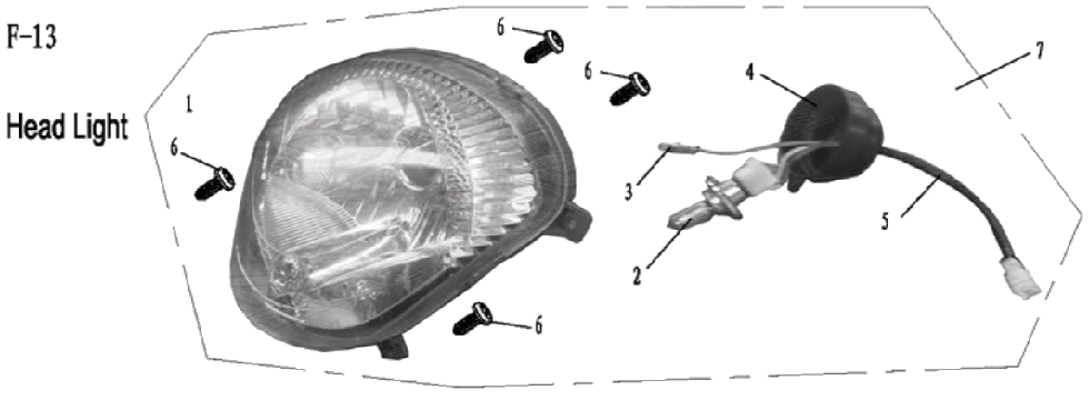 F13 HEAD LIGHT ASSY