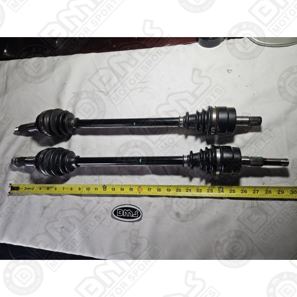 AXLE FRONT DRIVER  SSIDE 27.75" FRONT PASSENGER SIDE 29" SET