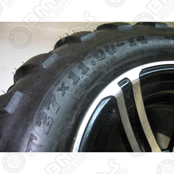 Rear tire and rim