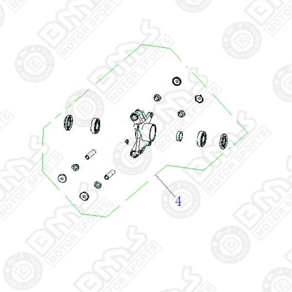 DRIVER SIDE, REAR KNUCKLE ASSY