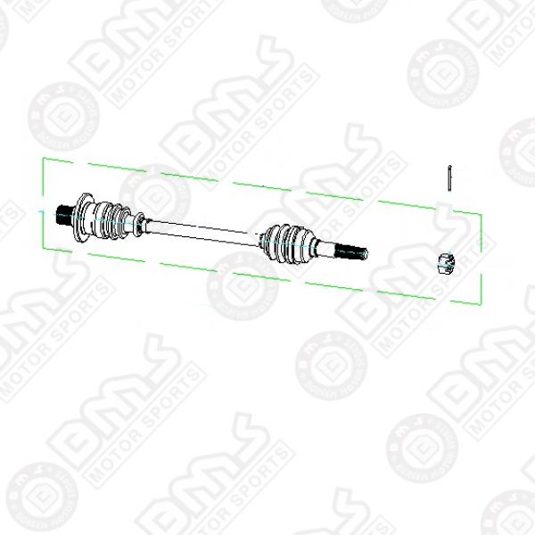 DRIVER SIDE, REAR CV AXLE