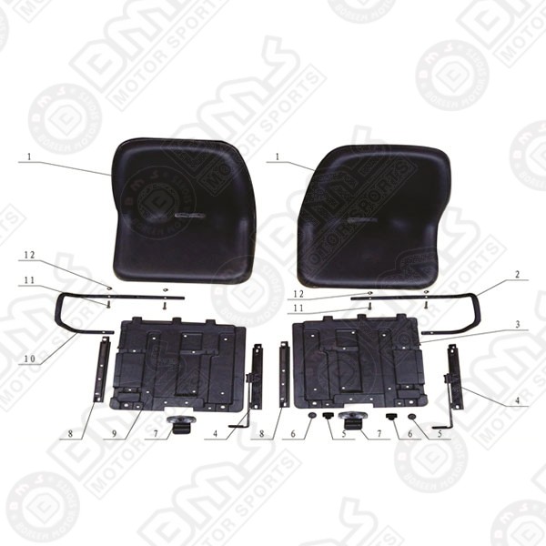 SEATS, WHOLE SET WITH ALL HARDWARES