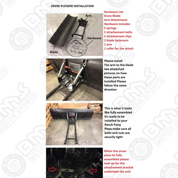UTV SNOW PLOW 60"