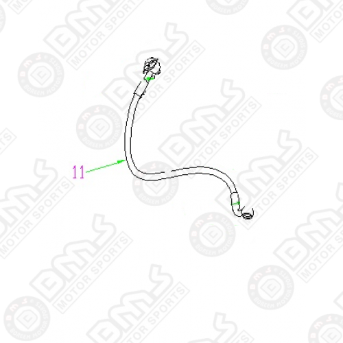 DRIVER SIDE, REAR BRAKE HOSE