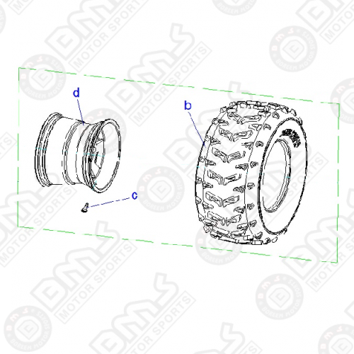 DRIVER SIDE, REAR TIRE